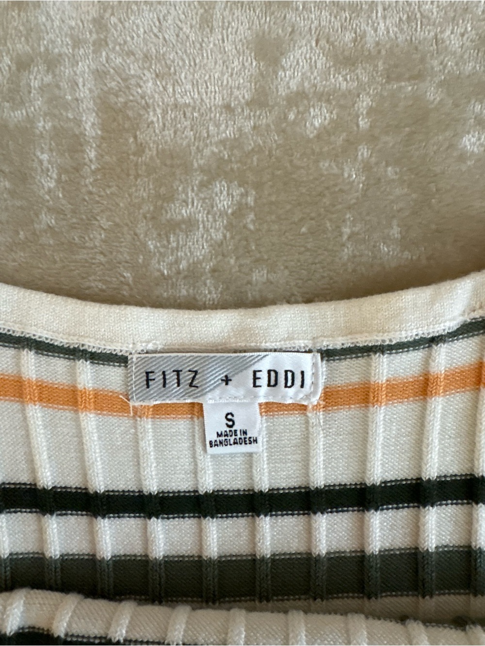 Fitz + Eddi Stripe Ribbed Stretch Cami Tank Top Size Small - Picture 3 of 6